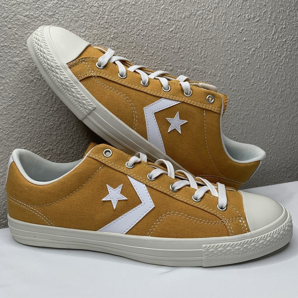 CONVERSE MEN STAR PLAYER OX 'TURMERIC GOLD' Premium Canvas Sneakers Size US 12